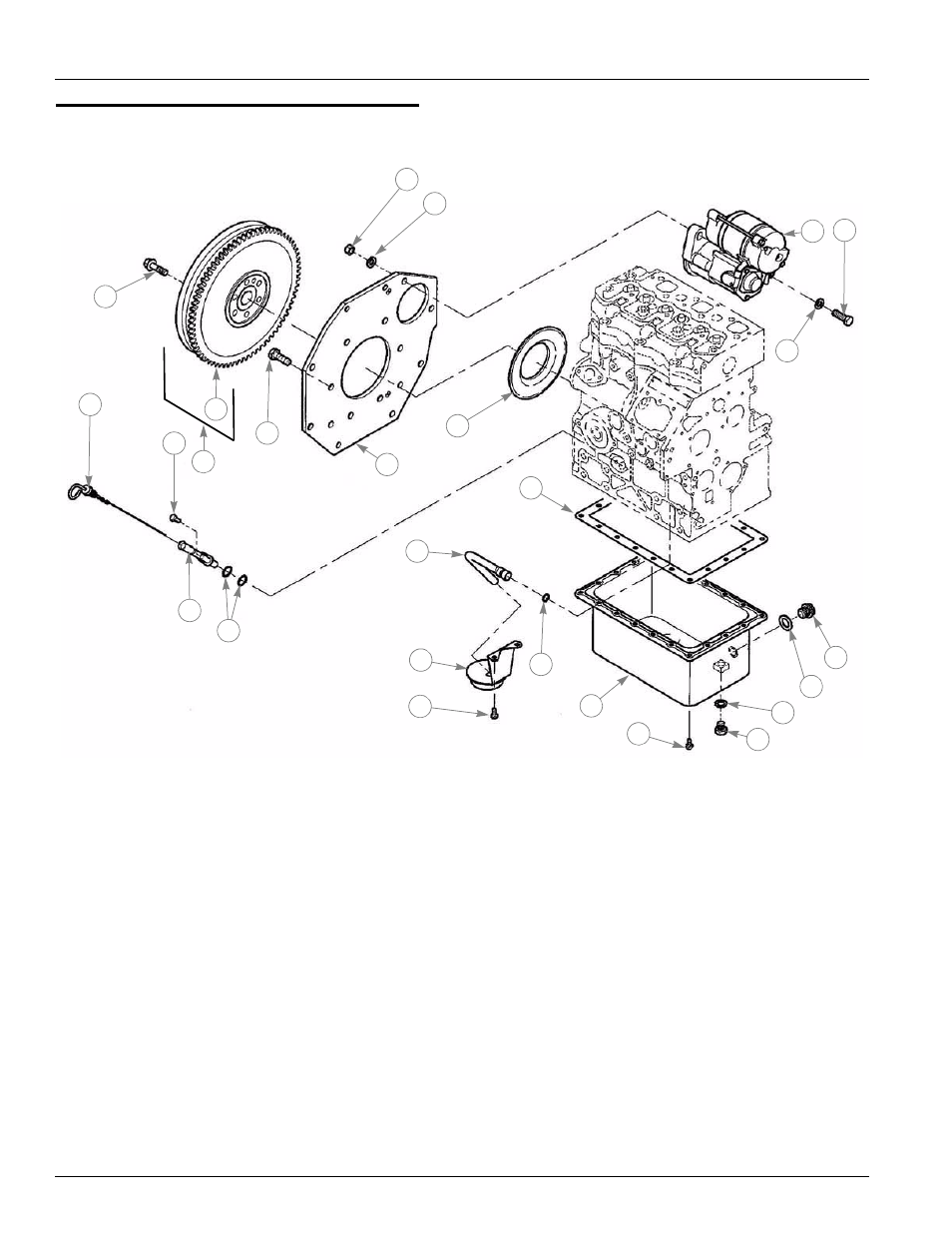 Oil pan, flywheel, & starter, Oil pan, flywheel, & starter -10 | Shibaura S773L User Manual | Page 16 / 36