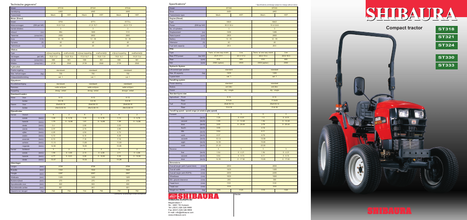 Shibaura ST330 User Manual | 1 page