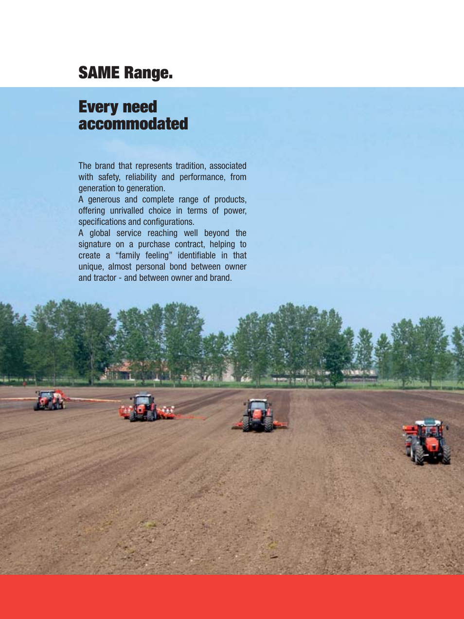 Same range. every need accommodated | SAME Tractors User Manual | Page 2 / 24