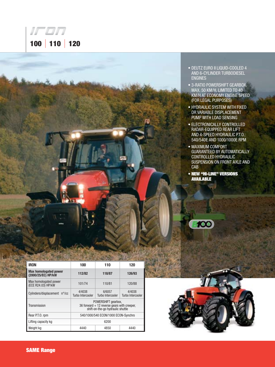Same range | SAME Tractors User Manual | Page 8 / 24