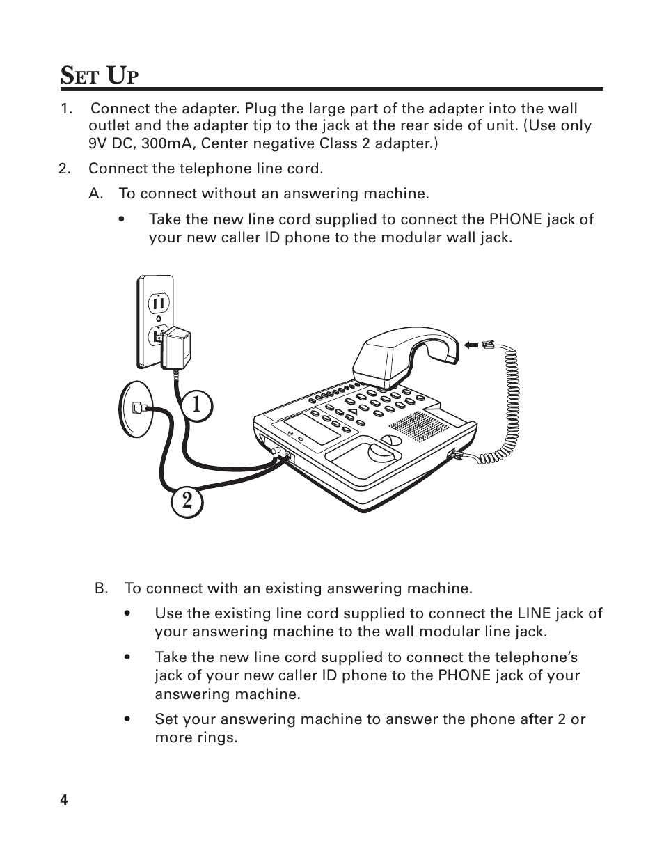 Set up, Installation | Southwestern Bell 2-9193 User Manual | Page 4 / 24