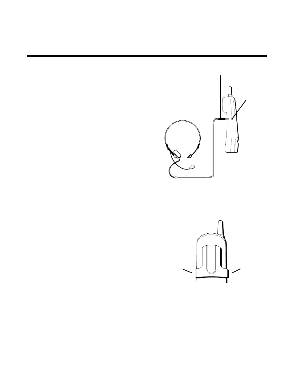 Headset and belt clip operation (optional), Connecting a headset to the handset, Connecting the belt clip | Eadset, Peration, Ptional, Onnecting, Headset, Handset | Southwestern Bell 26963 User Manual | Page 29 / 76