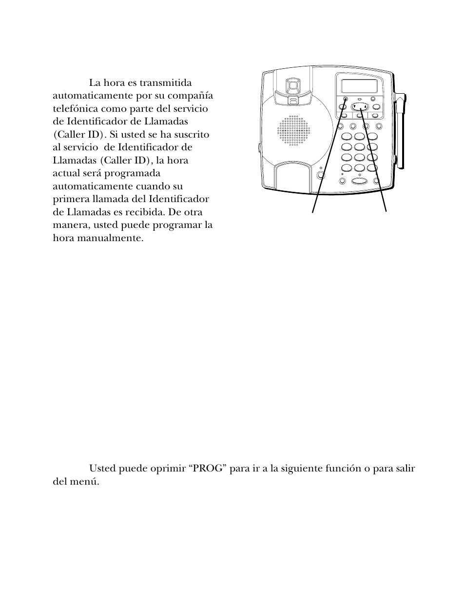 Para programar la hora actual, Rogramar, Ctual | Southwestern Bell 26955 User Manual | Page 95 / 160