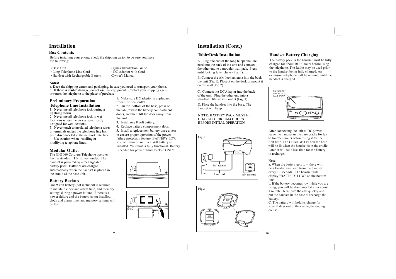 Charge speaker | Southwestern Bell GH3060 User Manual | Page 6 / 20