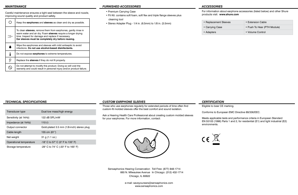 Shure SCL5 User Manual | Page 2 / 2