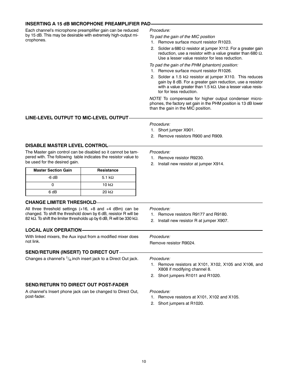 Shure SCM800 User Manual | Page 10 / 12