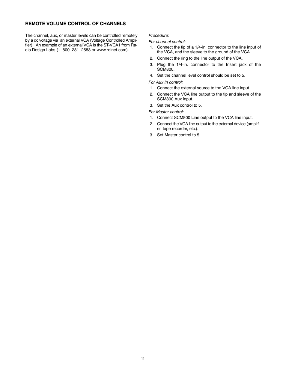 Shure SCM800 User Manual | Page 11 / 12