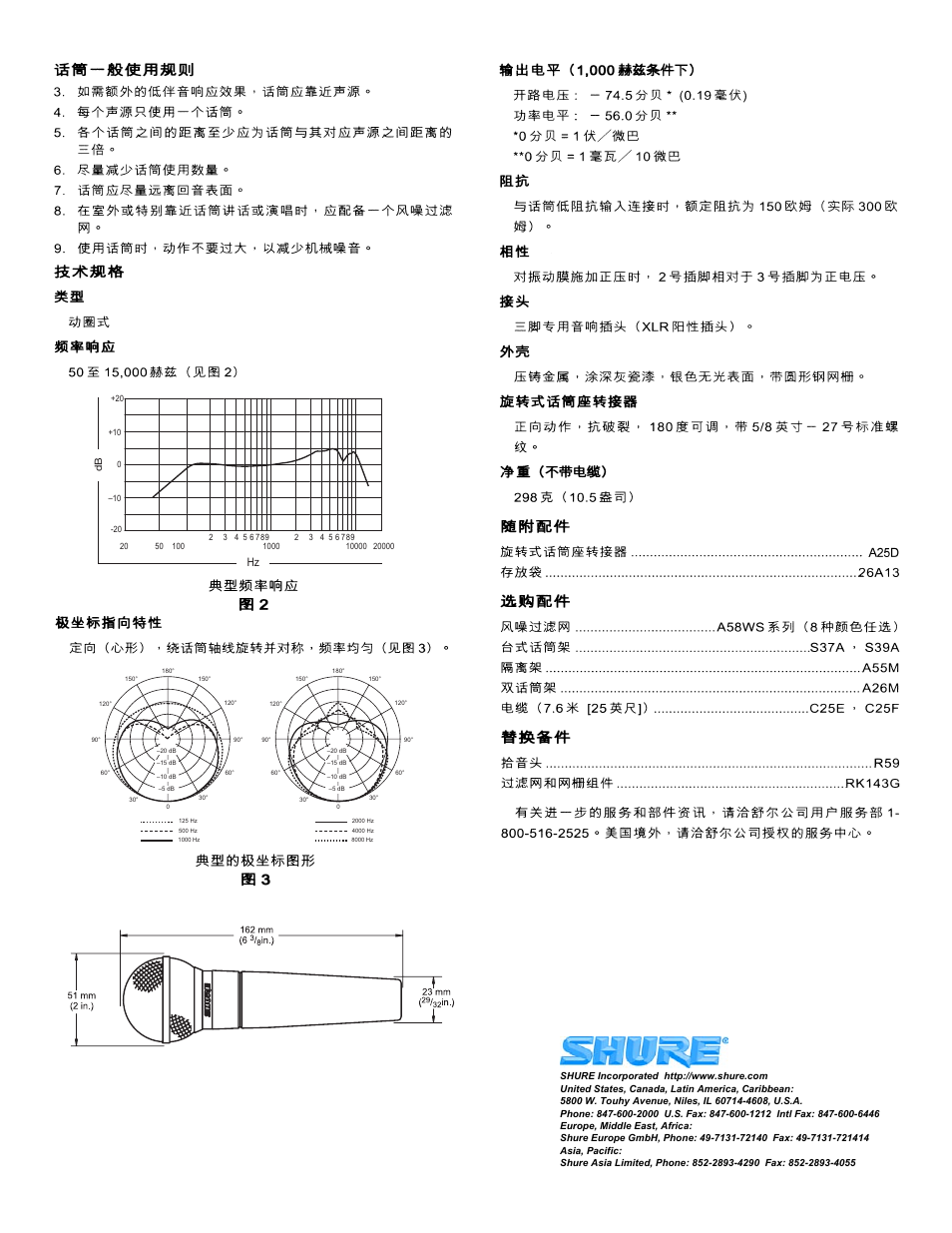 Shure SM58 User Manual | Page 12 / 12