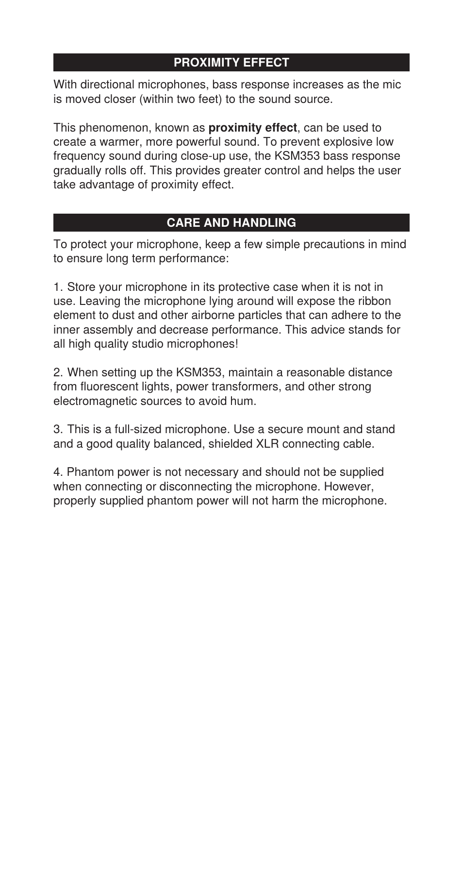 Shure ROSWELLITE KSM353 User Manual | Page 5 / 12