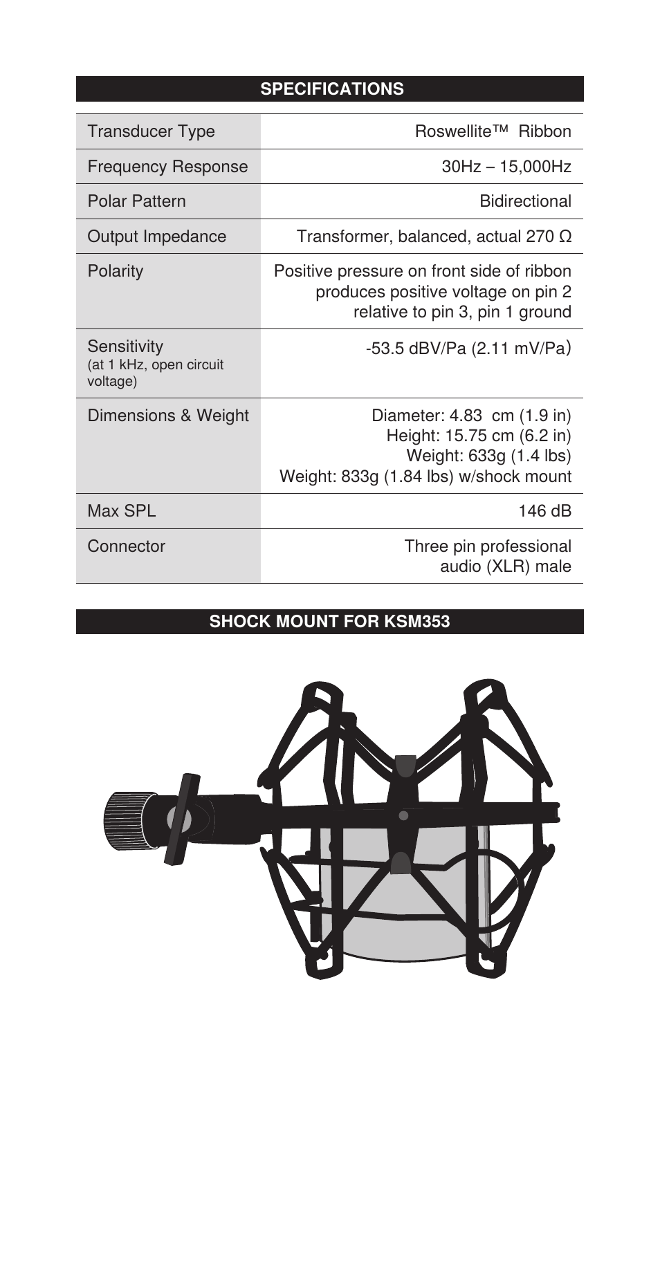 Shure ROSWELLITE KSM353 User Manual | Page 6 / 12