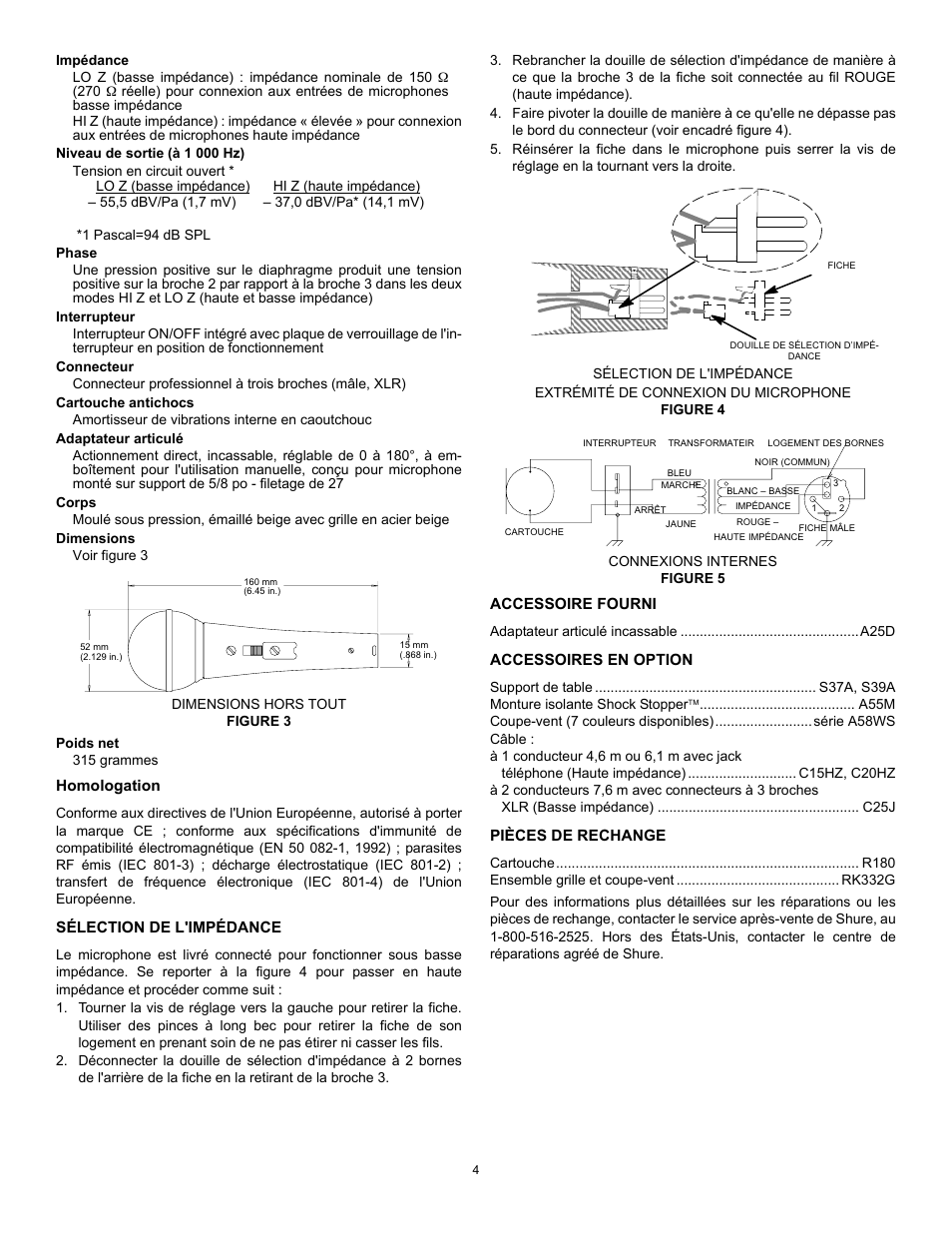 Shure 588SDX User Manual | Page 4 / 12