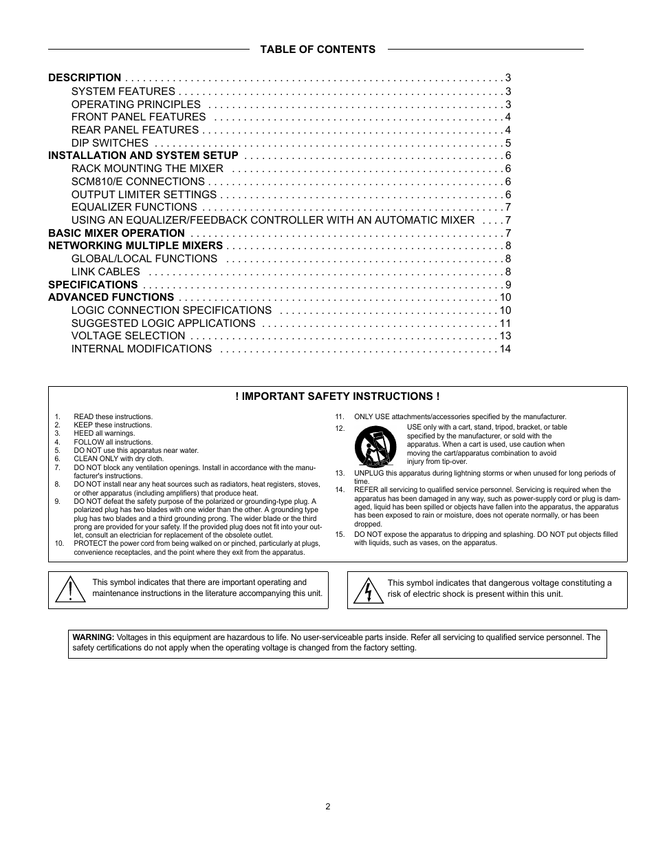 Shure M810E User Manual | Page 2 / 16