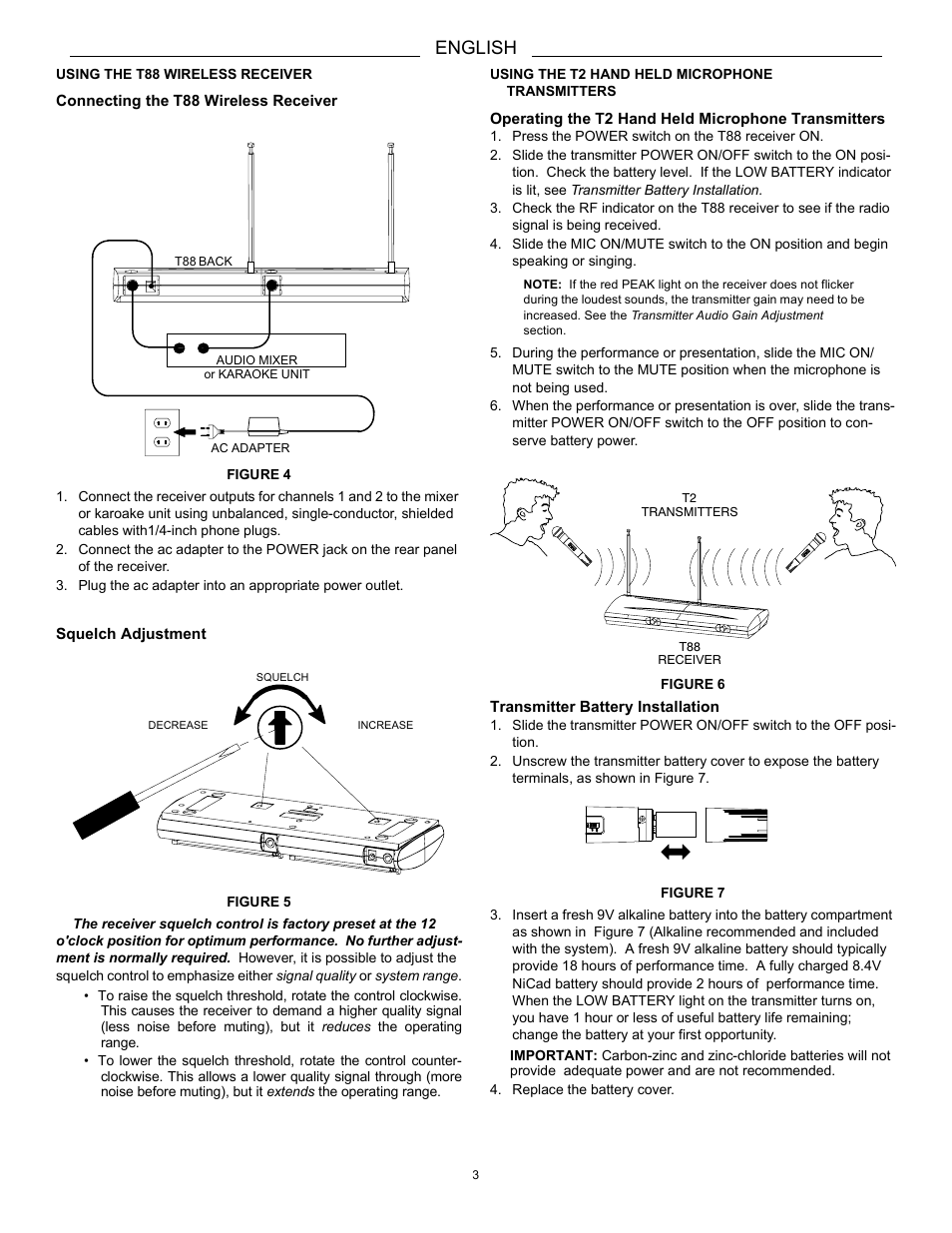English | Shure THE TWIN PRO 27C8642 User Manual | Page 5 / 10