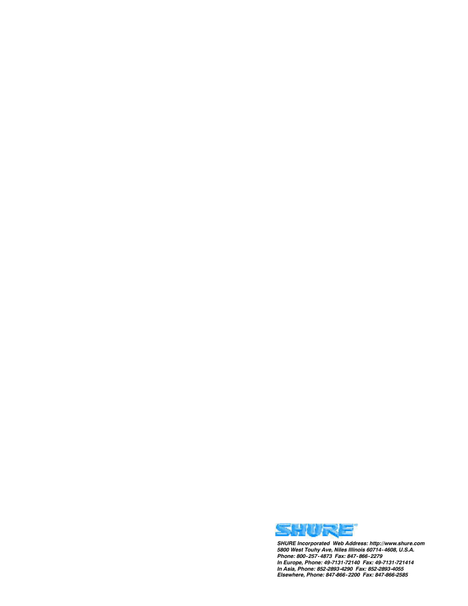 Shure MX1BP User Manual | Page 12 / 12
