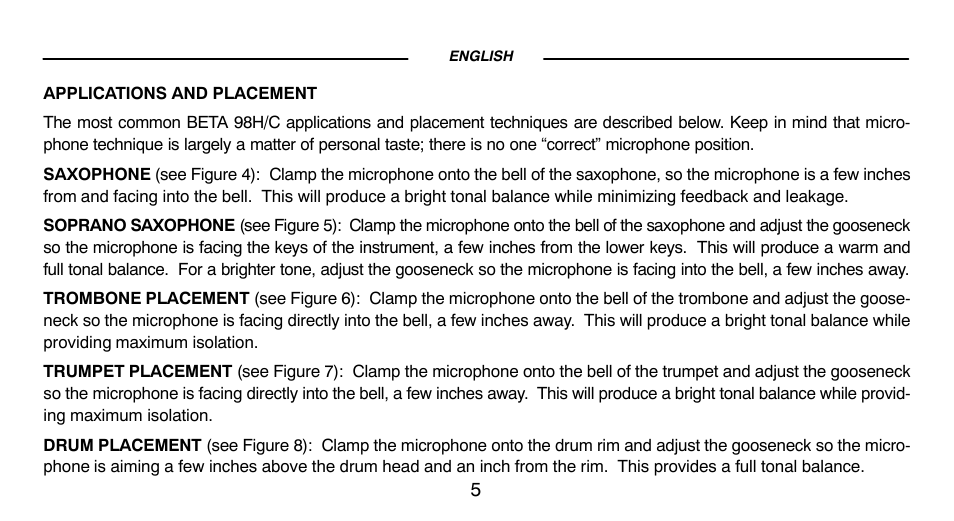 Shure BETA98HC User Manual | Page 4 / 14