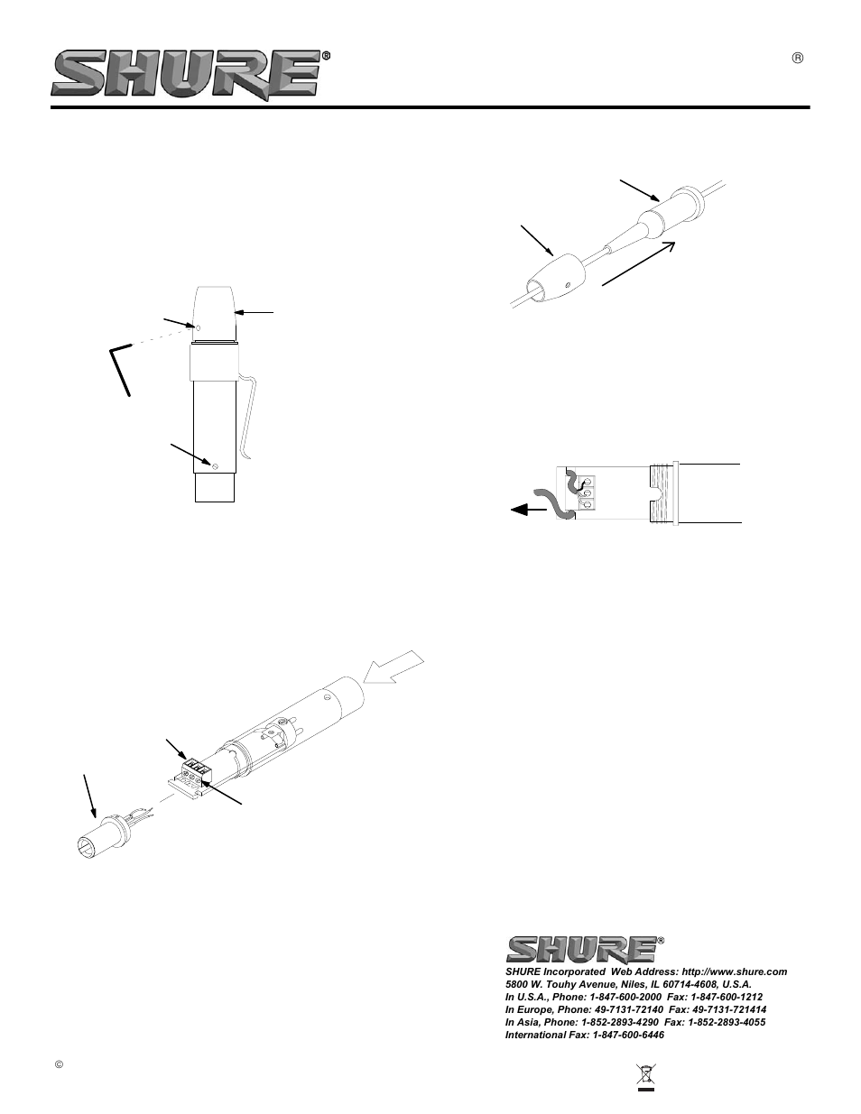 Shure RK183PKW User Manual | 1 page