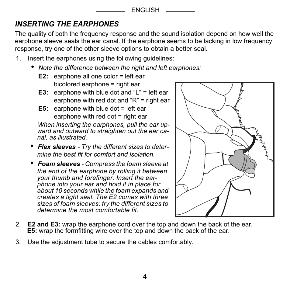 Shure E2 User Manual | Page 5 / 14