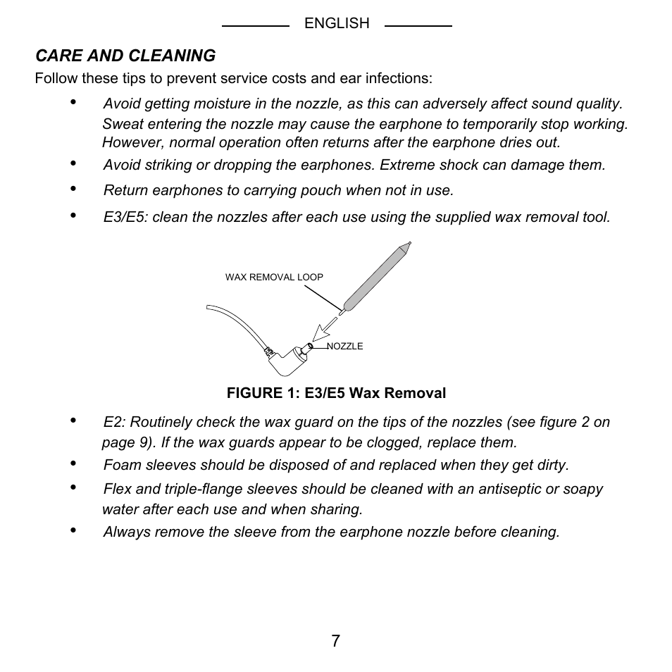 Shure E2 User Manual | Page 8 / 14
