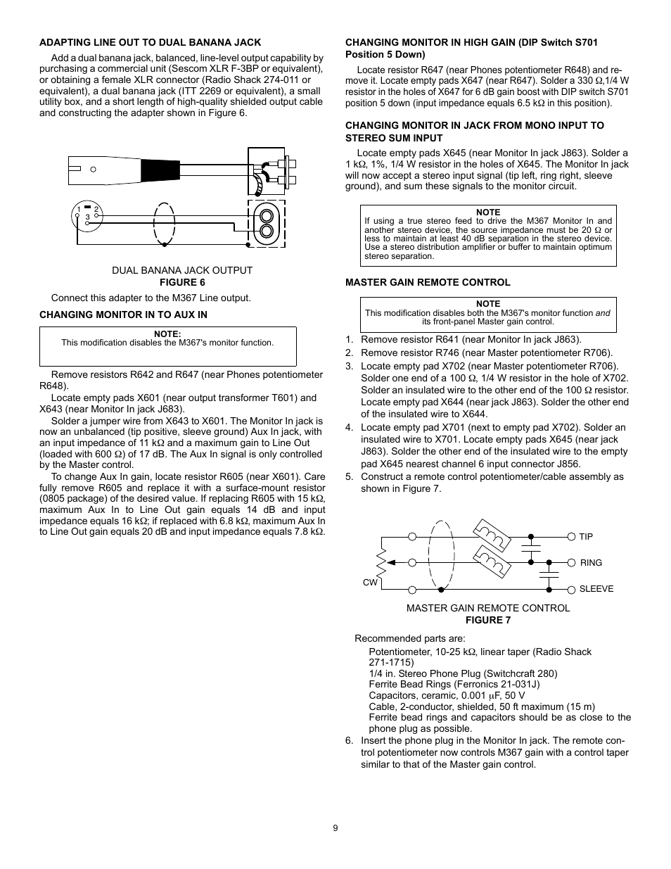 Shure M367 User Manual | Page 9 / 11