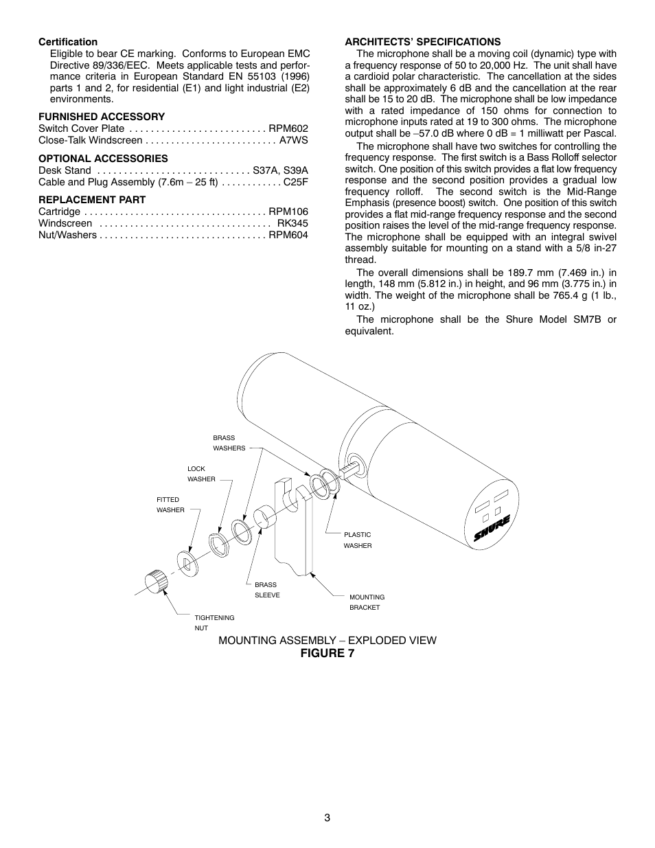Figure 7 | Shure SM7B User Manual | Page 3 / 16