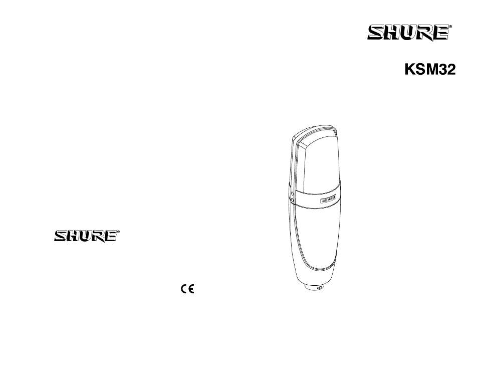 Shure KSM32 User Manual | 8 pages