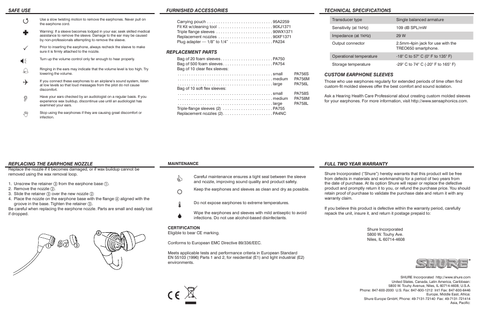 Shure i4c-t User Manual | Page 2 / 2