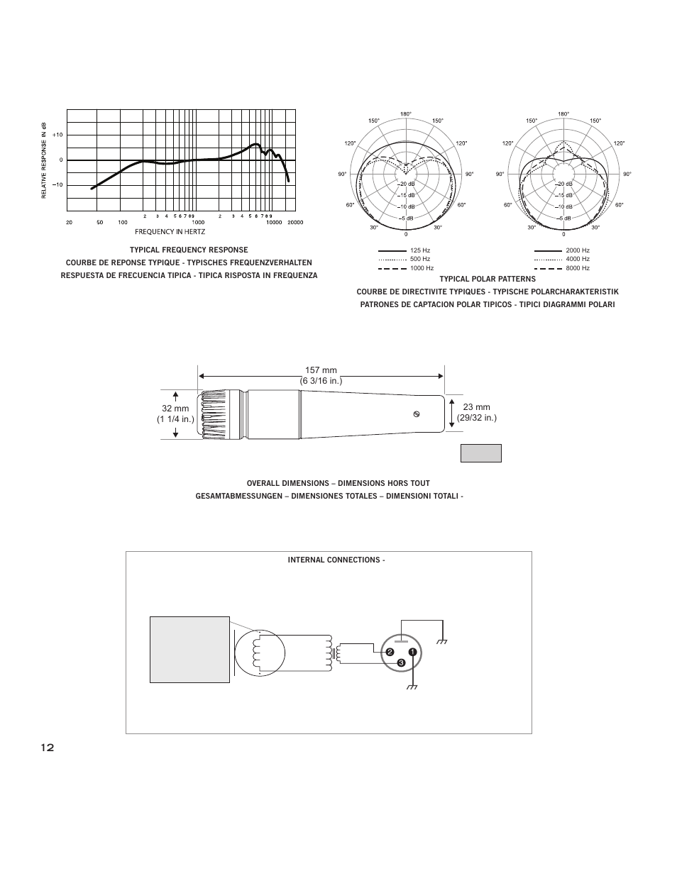 Shure LEGENDARY PERFORMANCE SM57 User Manual | Page 11 / 15