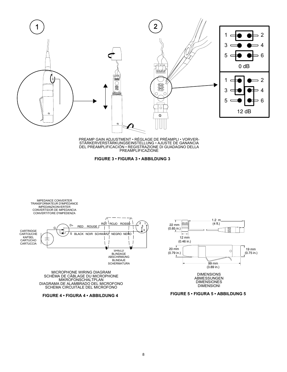 Shure Microplex Lavalier Microphone MX100 User Manual | Page 8 / 12