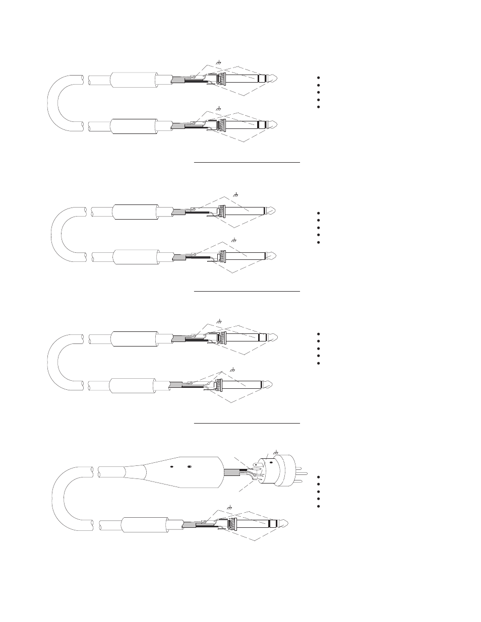 In. to, In. balanced, In. unbalanced | In. balanced to, Xlr (male) to | Shure DP11EQ User Manual | Page 31 / 36