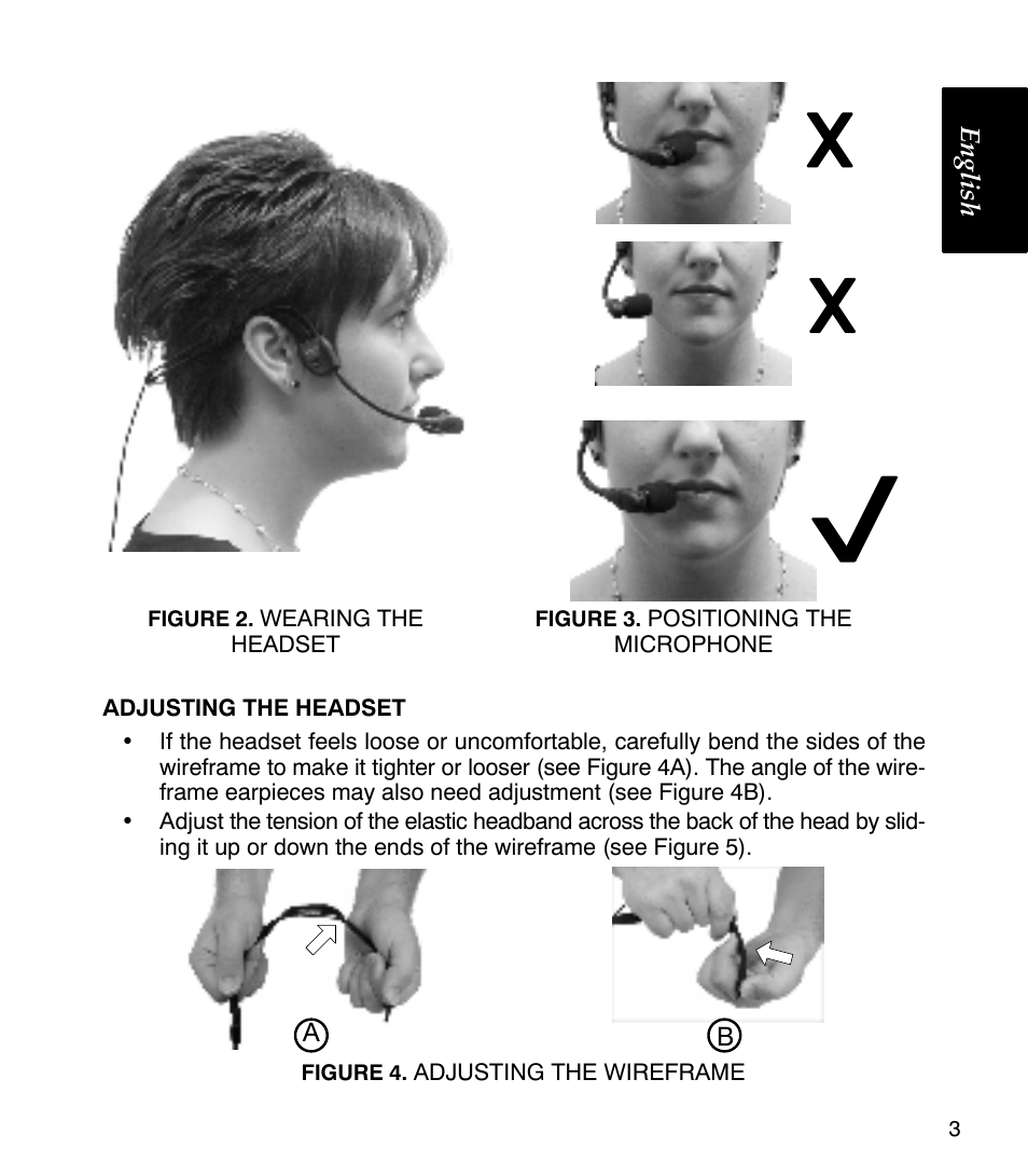 English | Shure WH30XLR User Manual | Page 4 / 10