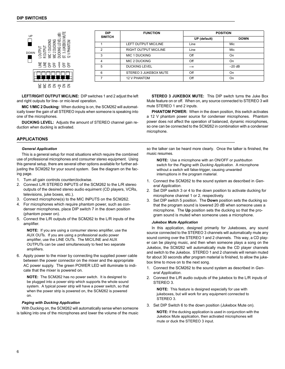 Shure SCM262 User Manual | Page 6 / 12