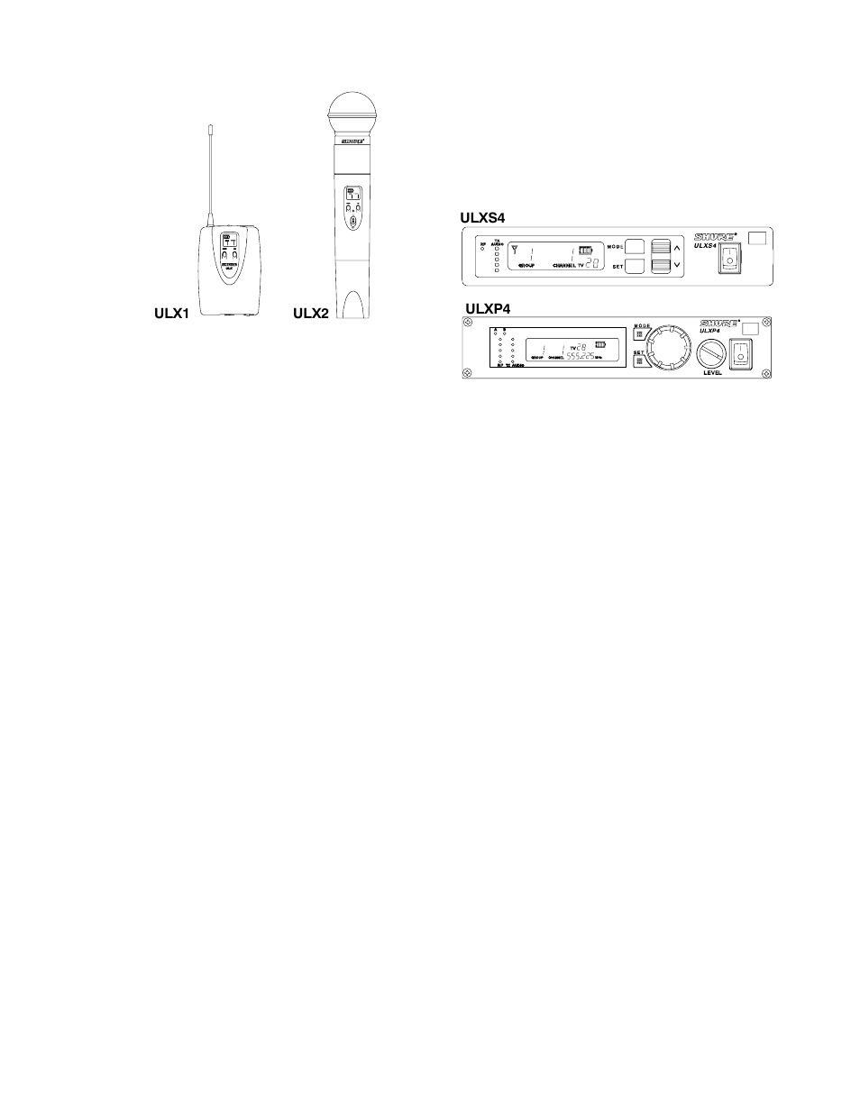 Shure ULX Wireless System User Manual | Page 3 / 28