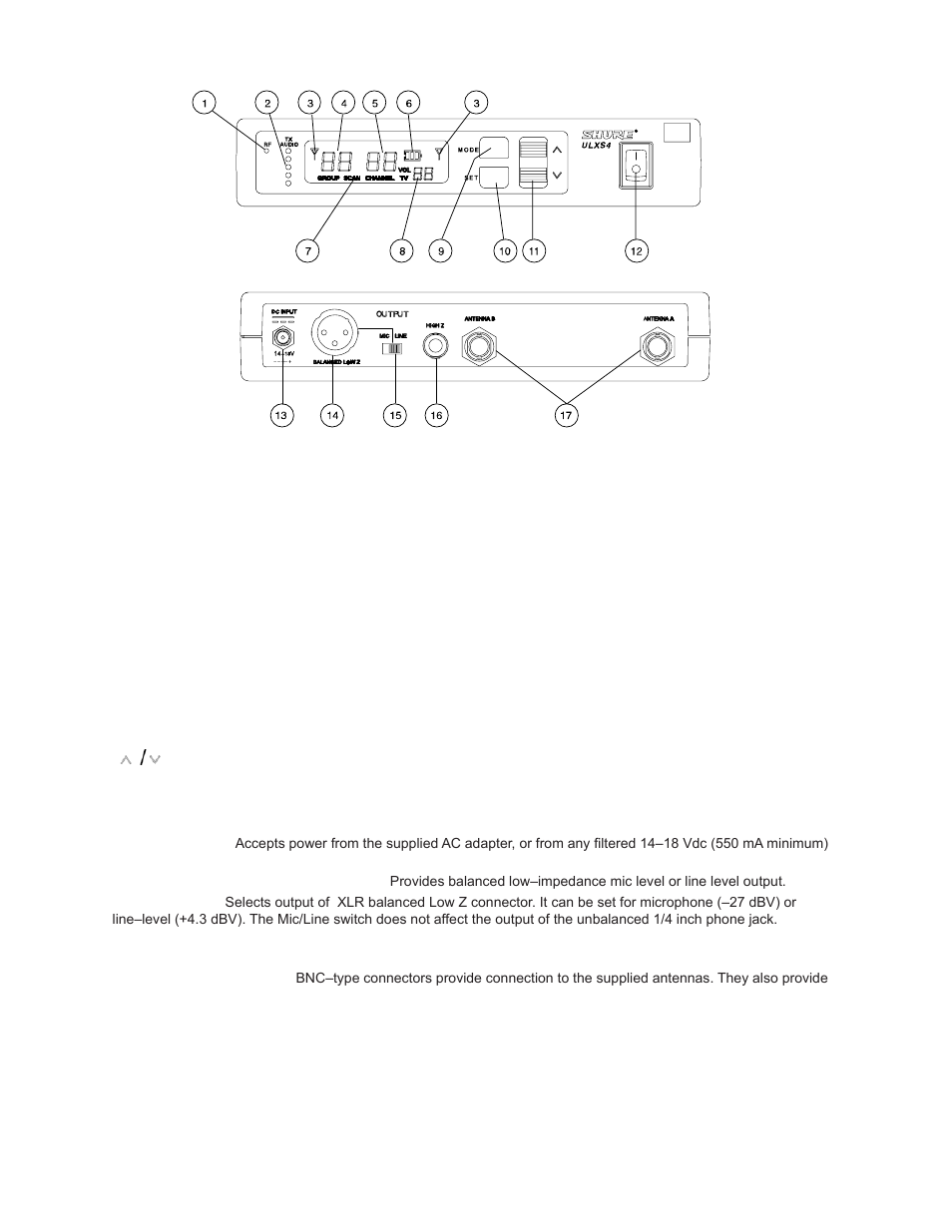 Shure ULX Wireless System User Manual | Page 4 / 28