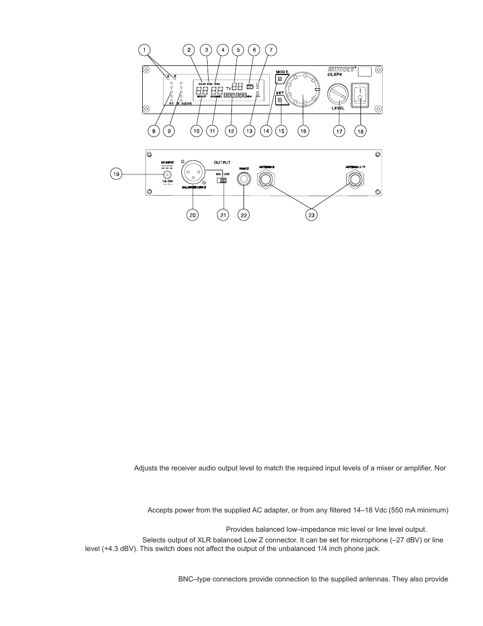 Shure ULX Wireless System User Manual | Page 5 / 28