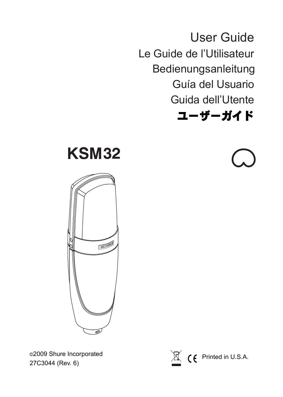 Shure KSM32 User Manual | 51 pages