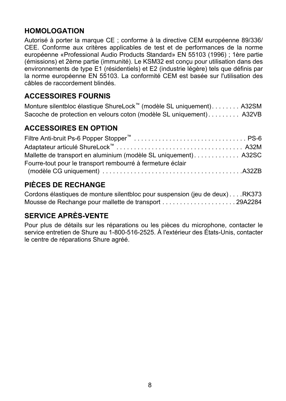 Shure KSM32 User Manual | Page 17 / 51