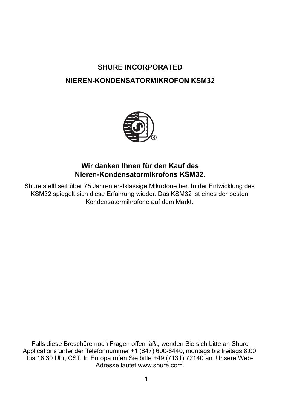 Shure KSM32 User Manual | Page 18 / 51