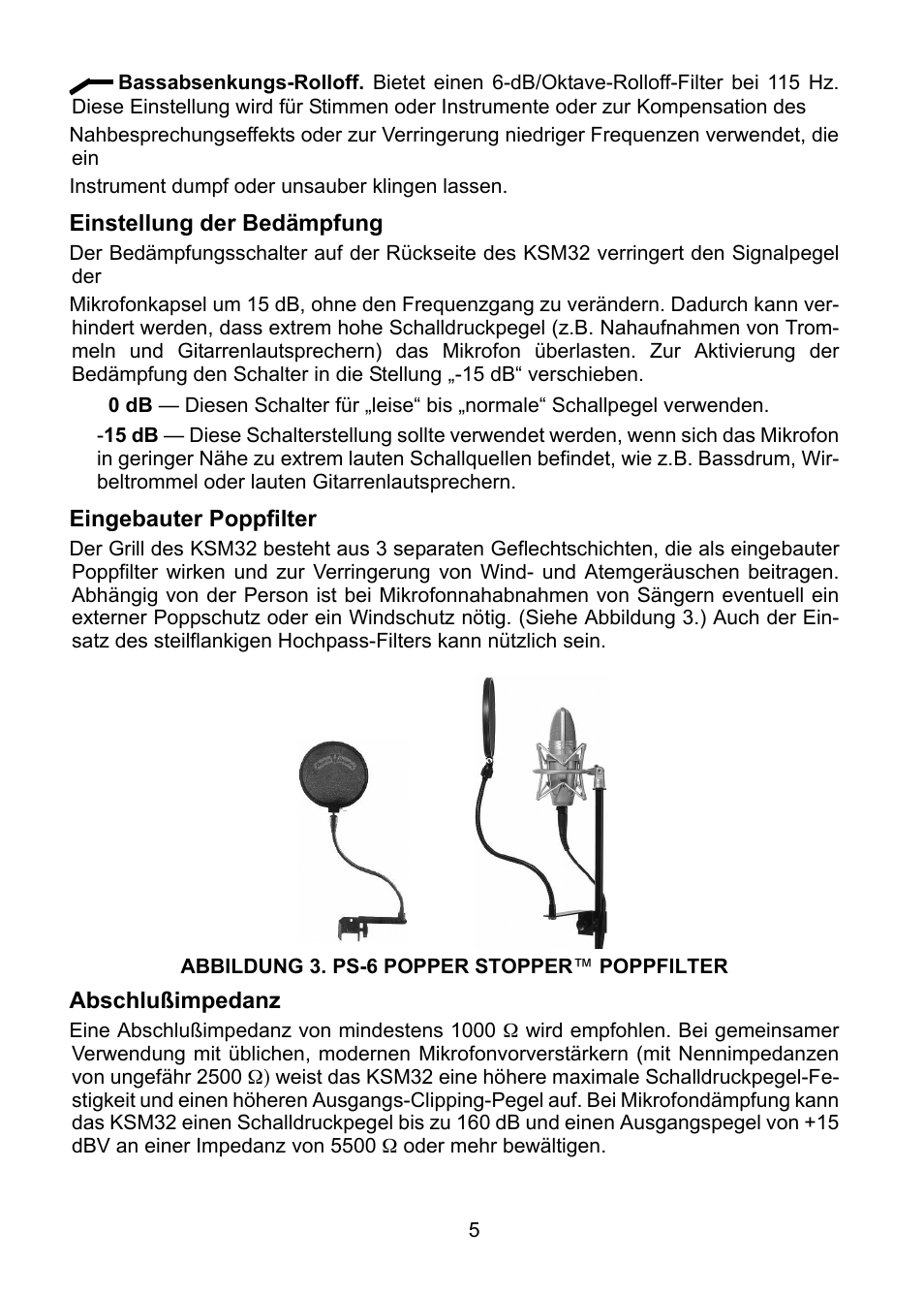 Shure KSM32 User Manual | Page 22 / 51