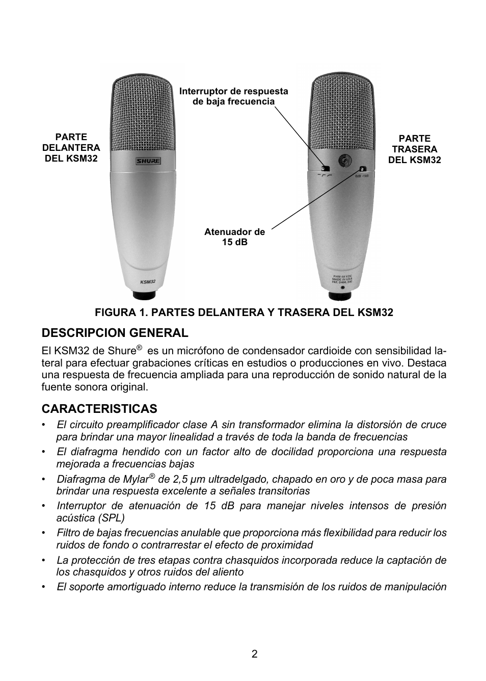 Shure KSM32 User Manual | Page 27 / 51