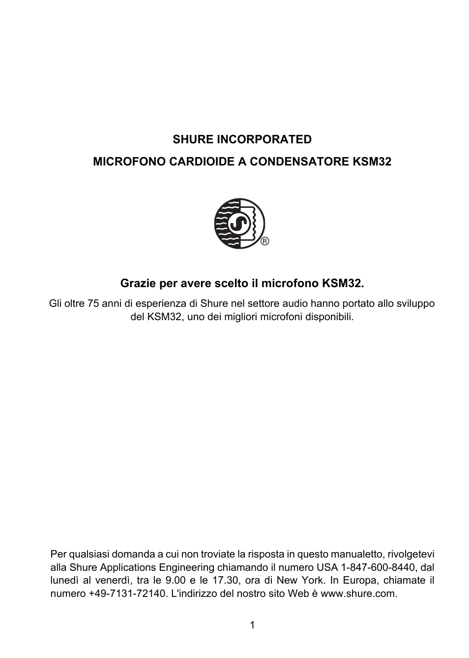 Shure KSM32 User Manual | Page 34 / 51