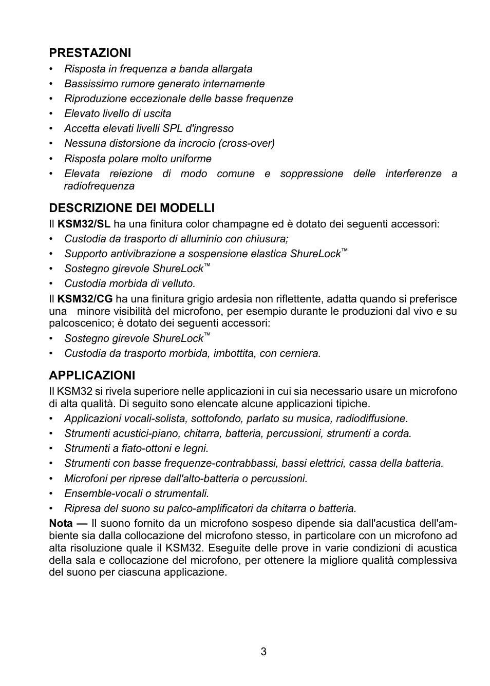 Shure KSM32 User Manual | Page 36 / 51