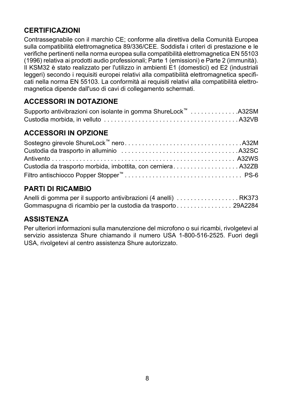 Shure KSM32 User Manual | Page 41 / 51