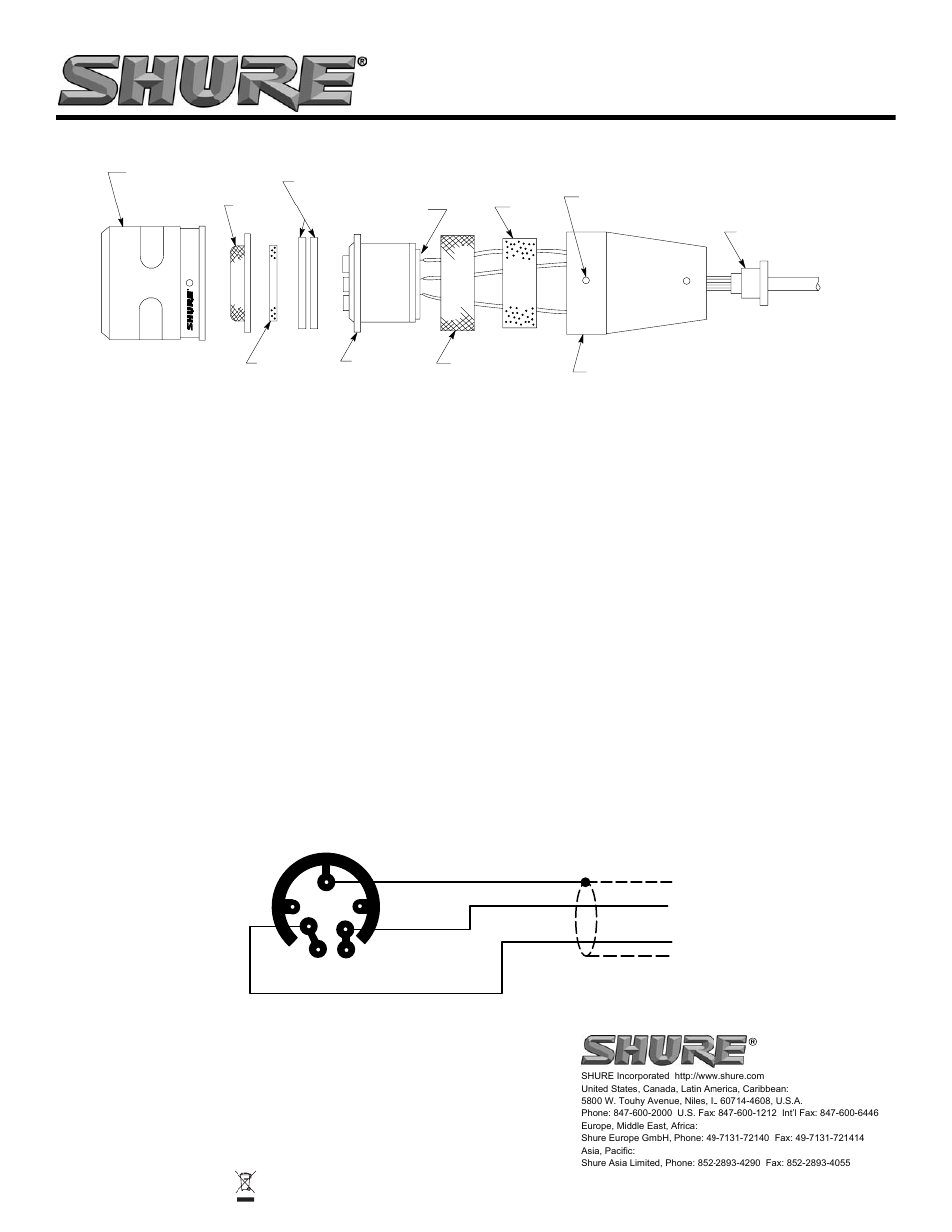 Shure R90 User Manual | 1 page