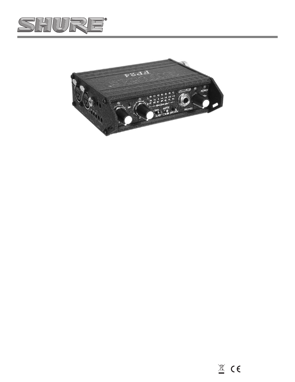 Shure FP24 User Manual | 6 pages