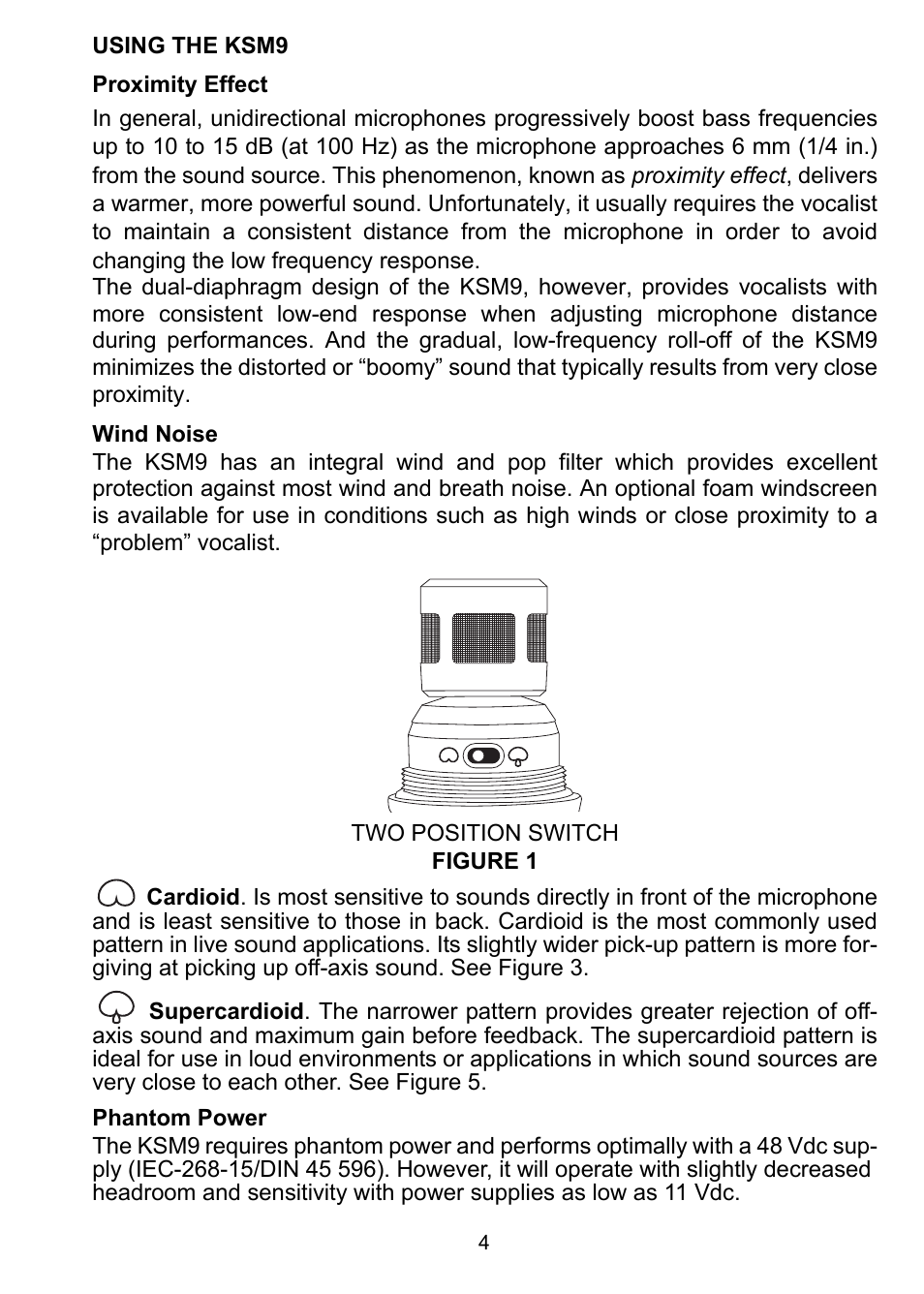 Shure KSM9 User Manual | Page 6 / 10