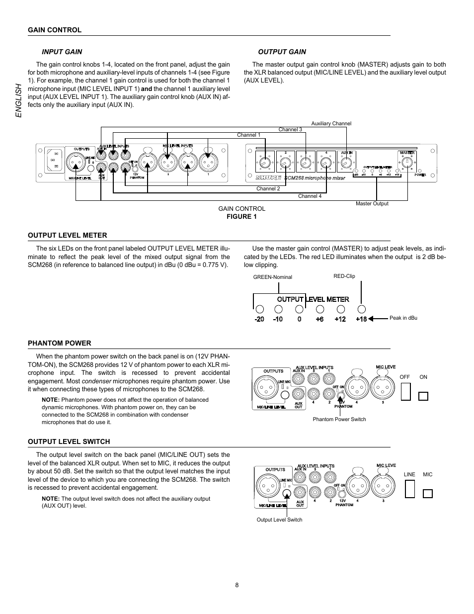 Shure SCM268 User Manual | Page 8 / 13