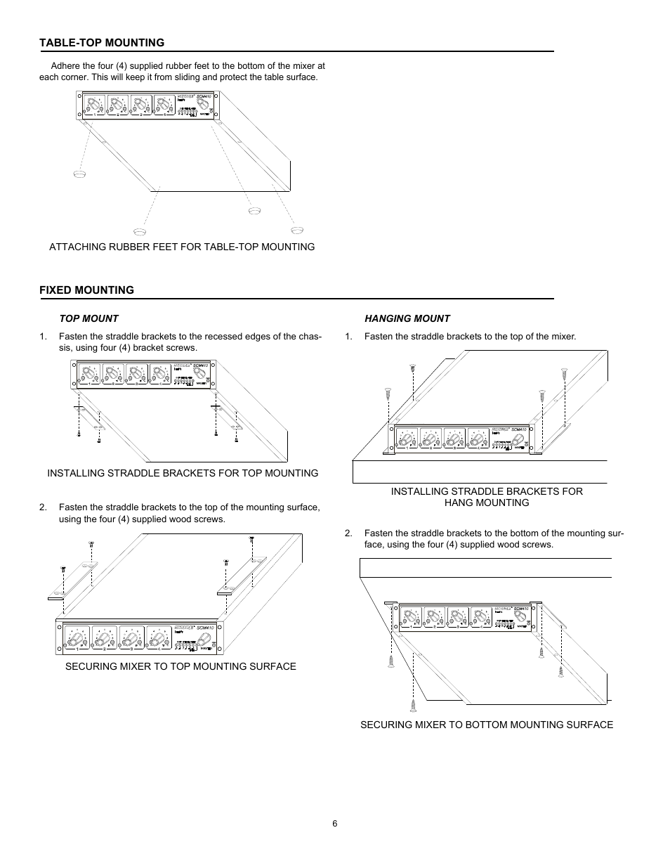 Shure Four Channel Automatic Microphone SCM410 User Manual | Page 6 / 17