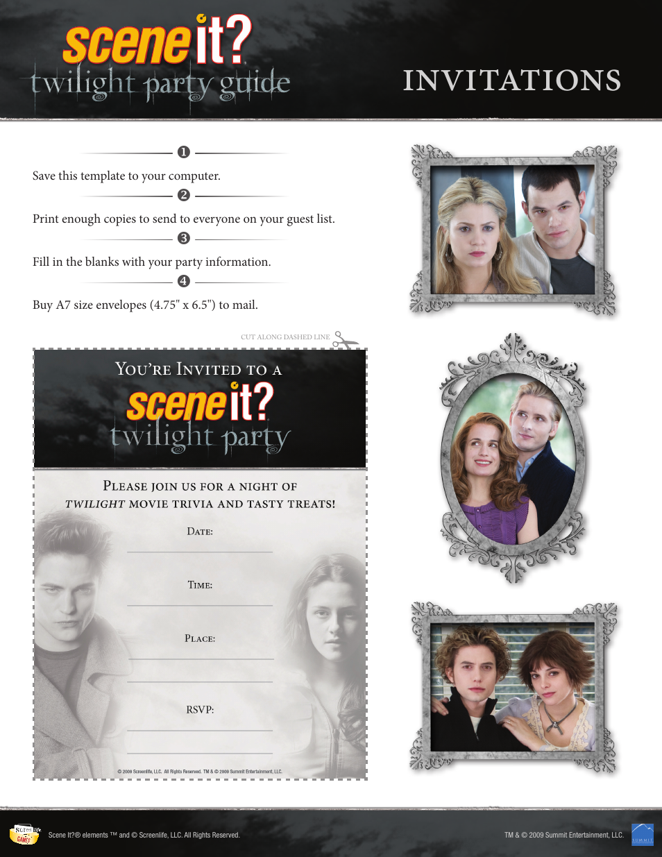 Invitations | Screenlife Scene It? Twilight User Manual | Page 3 / 6