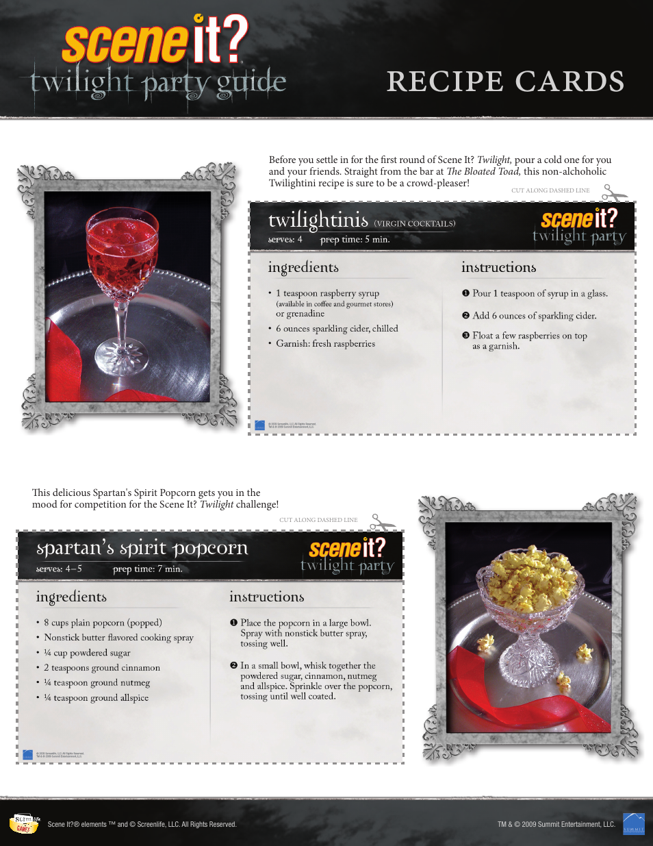 Recipe cards | Screenlife Scene It? Twilight User Manual | Page 4 / 6