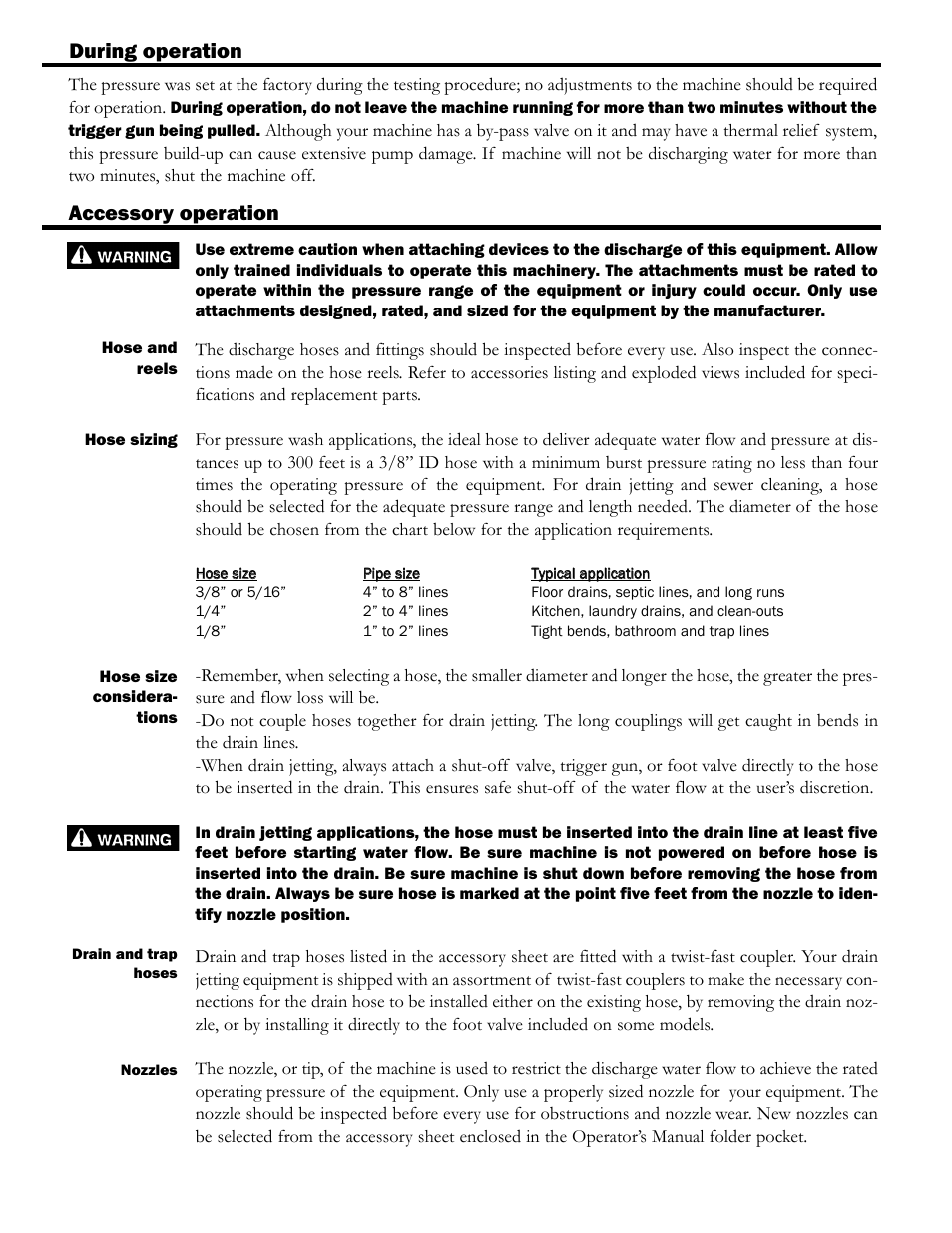 During operation, Accessory operation | S-Cam CS1300.22 User Manual | Page 5 / 9